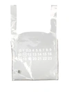 Maison Margiela Printed Clear Tote Bag In Black