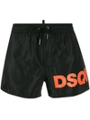 Dsquared2 Logo Swim Shorts In Black