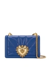 Dolce & Gabbana Small Devotion Bag In Blue