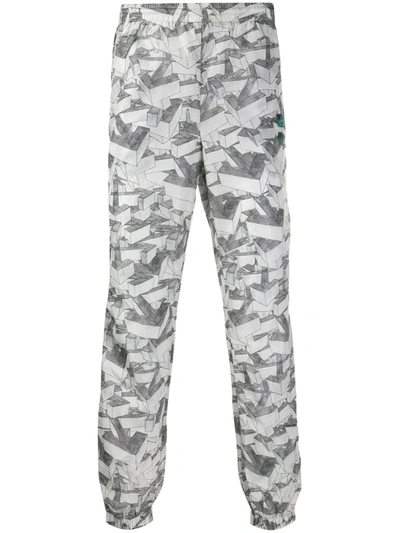 Off-white Multicolor Arrows Pattern Track Pants In Black,grey,white
