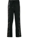 N°21 Lace Inserts Track Pants In Black