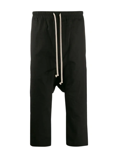 Rick Owens Dropped Crotch Trousers In Black