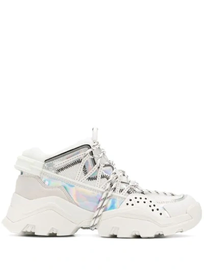 Kenzo White Limited Edition Holiday Inka Sneakers In White/silver