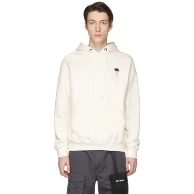Palm Angels Off-white 'palm X Palm' Hoodie In 0210 Whtblk
