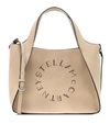Stella Mccartney Stella Perforated-logo Faux-leather Tote Bag In Brown