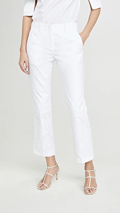 N°21 Crop Flare Trousers In White