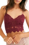 Free People Intimately Fp Ilektra Lace Bralette In Wine