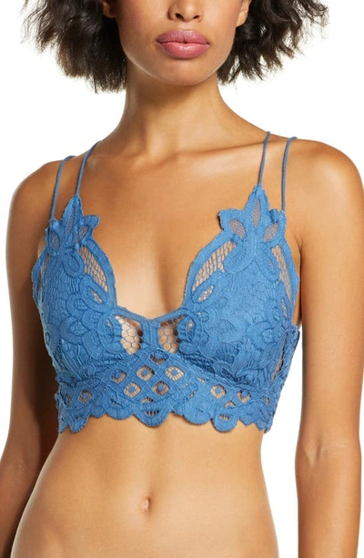 Free People Intimately Fp Adella Longline Bralette In Hawaiian Blue