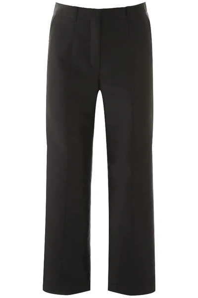 Lanvin Satin Trousers In Black