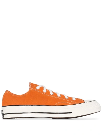 Converse Orange Chuck 70 Suede Low Top Sneakers