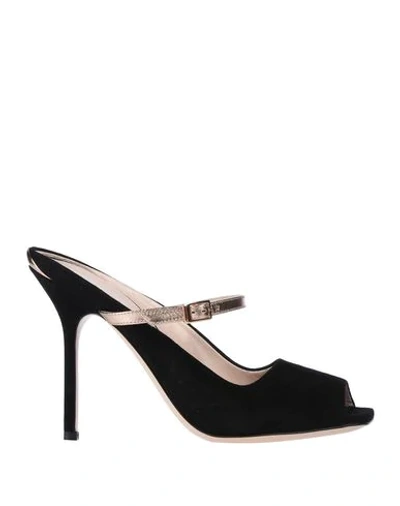 Pollini Sandals In Black