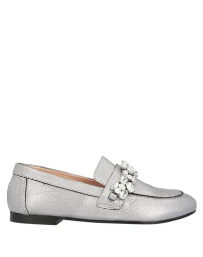 Pollini Loafers In Silver