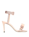 Pollini Sandals In Pale Pink