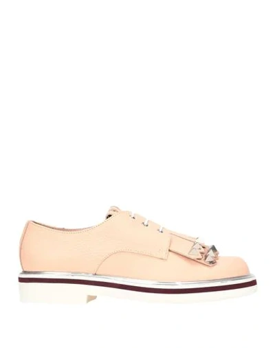 Pollini Lace-up Shoes In Pink