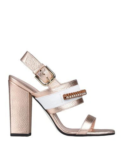 Pollini Sandals In Copper