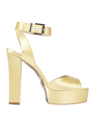 Cesare Paciotti Sandals In Yellow