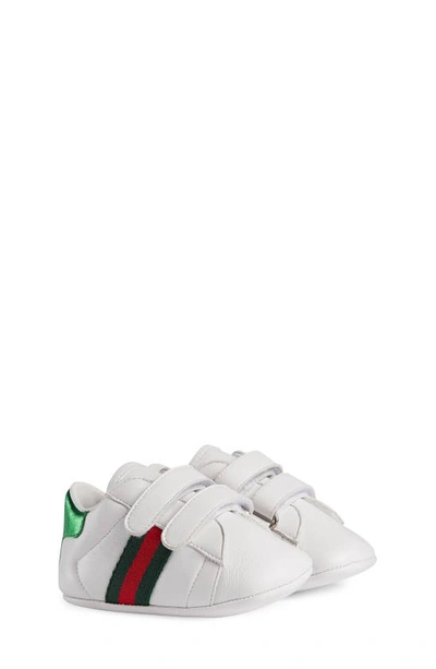 Gucci Babies' Ace Crib Shoe In White