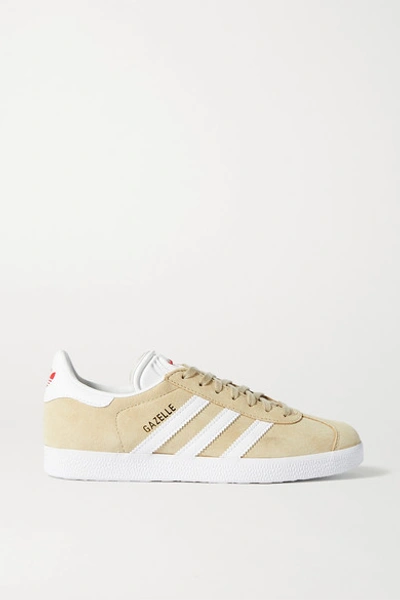 Adidas Originals Gazelle Suede And Leather Sneakers In Beige | ModeSens