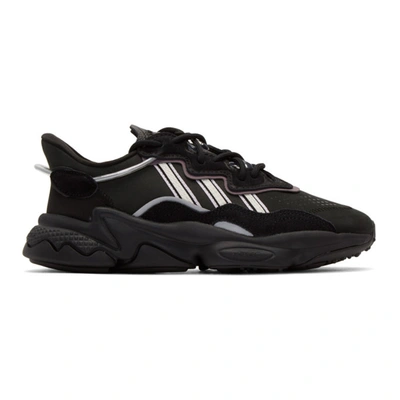 Adidas Originals Ozweego Suede, Rubber And Grosgrain-trimmed Mesh Sneakers In Black