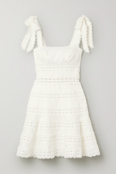 zimmermann white mini dress