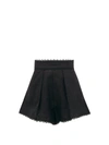 Zimmermann Kirra Crochet-trimmed Linen Shorts In Black