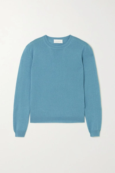 Alexandra Golovanoff Kawaï Cashmere And Silk-blend Sweater In Blue
