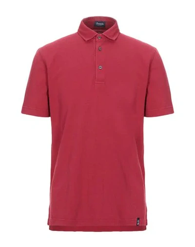 Drumohr Polo Shirts In Red