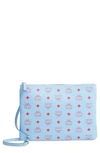 Mcm Visetos Pouch Crossbody In Blue Bell