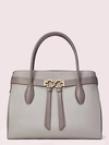 Kate Spade Large Toujours Leather Satchel In True Taupe Multi