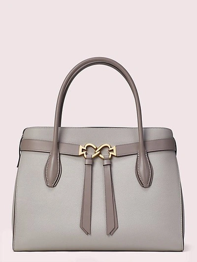 Kate Spade Large Toujours Leather Satchel In True Taupe Multi