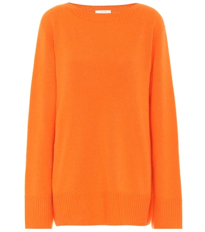 The Row Sibel Oversized Wool And Cashmere-blend Sweater In Orange
