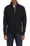 Tommy Hilfiger Global Stripe Brande Quarter-zip Sweater In Black