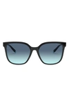Tiffany & Co 54mm Gradient Sunglasses In Black Blue/ Azure Gradient