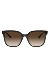 Tiffany & Co 54mm Gradient Sunglasses In White Havana/ Brown Gradient