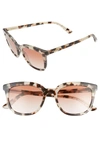 Prada 53mm Cat Eye Sunglasses In Brown Ivory/ Pink Gradient