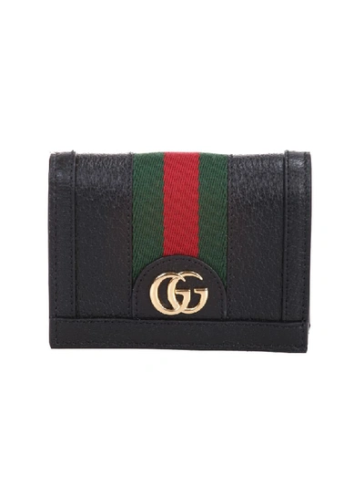 Gucci Ophidia Card Holder In Black