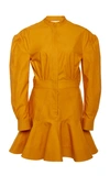 Acler Lewis Puff-sleeve A-line Shirtdress In Gold