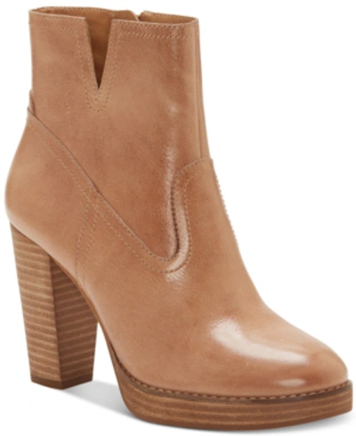 Lucky Brand Women's Quintei Leather Booties Women's Shoes In Macaroon