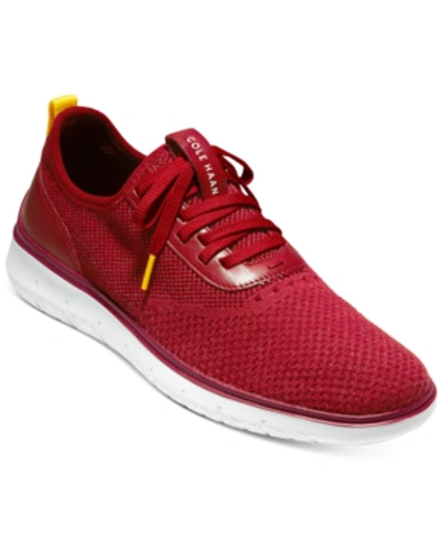 Cole Haan Men's Generation Zerøgrand Stitchlite Sneakers Men's Shoes In Red Dahlia