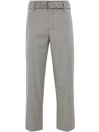 Jw Anderson Belted Tailored Trousers In Grey