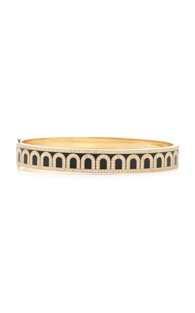 Davidor Women's L'arc 18k Gold And Diamond Bracelet In Black