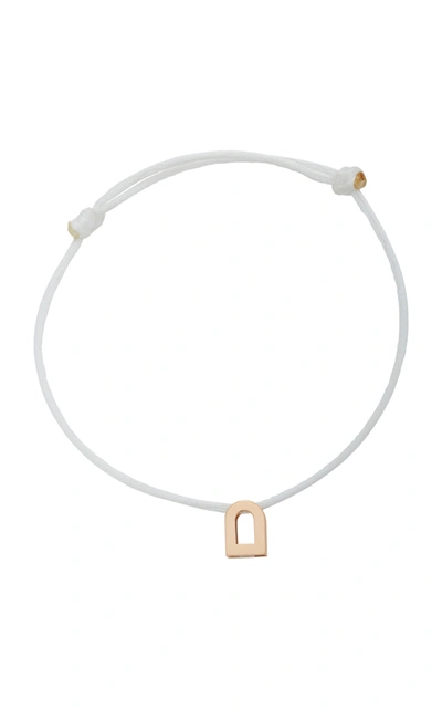Davidor Women's L'arc Voyage 18k Rose Gold And Silk Cord Bracelet In White