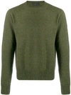 Prada Pullover Mit Rundhalsausschnitt In Green