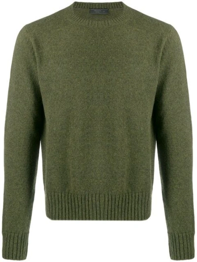 Prada Pullover Mit Rundhalsausschnitt In Green