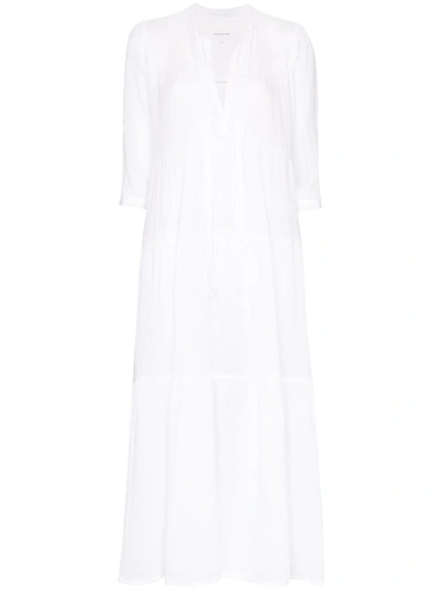 Honorine Giselle Tiered Maxi Dress In White