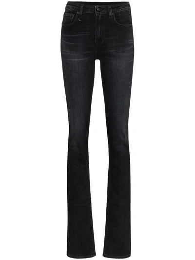 R13 Alison Ankle Zip Skinny Jeans In Black