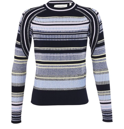 Sportmax Efedra Striped Knitted Jumper In Ultramarine