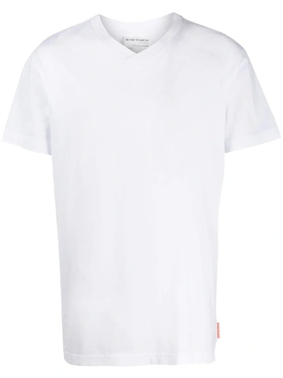 Acne Studios V-neck T-shirt Optic White