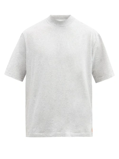 Acne Studios 粉色标签立领t恤 浅麻灰色 In Mock Neck T-shirt