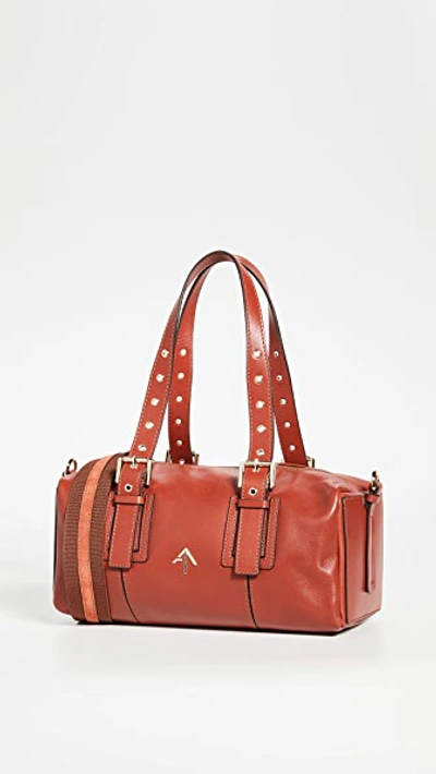 Manu Atelier Tetra Shoulder Bag In Redbole/brown